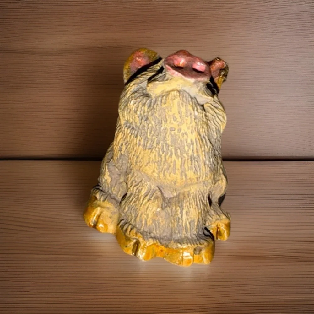 Vtg Miniature Pig Figurine , Farmhouse Mini, Fairy‎ House , Mini Farm Decor